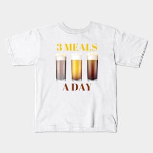 3 Meals A Day Kids T-Shirt